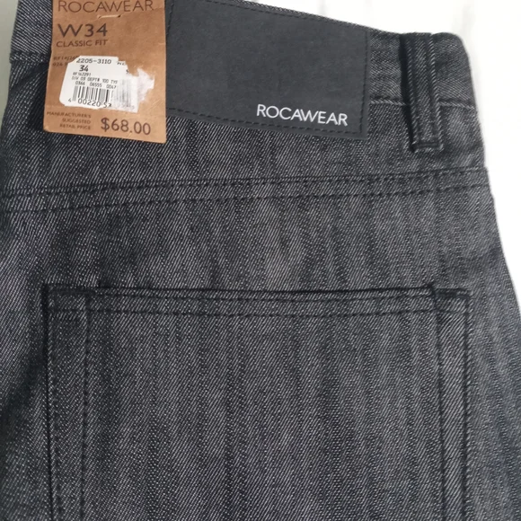 Rocawear Men's Bootcut Jeans - Dark Gray - Picture 2 of 8